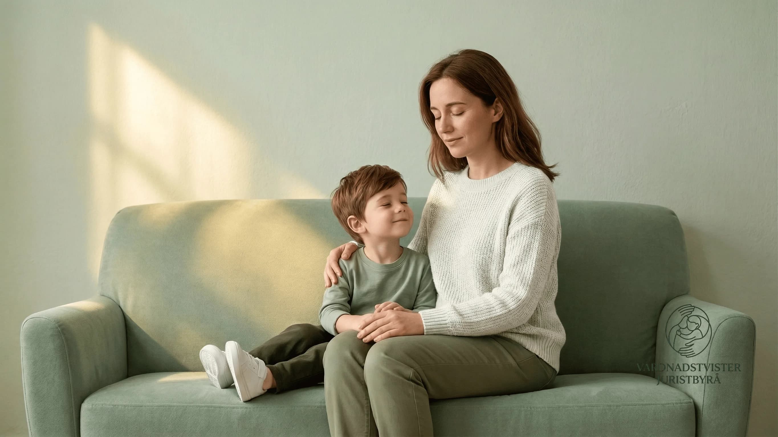 Lugn interiör som speglar trygg juridisk kontakt vid vårdnadstvist i Trollhättan
